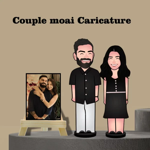 Couple Personalized Caricature “MOAI” gift
