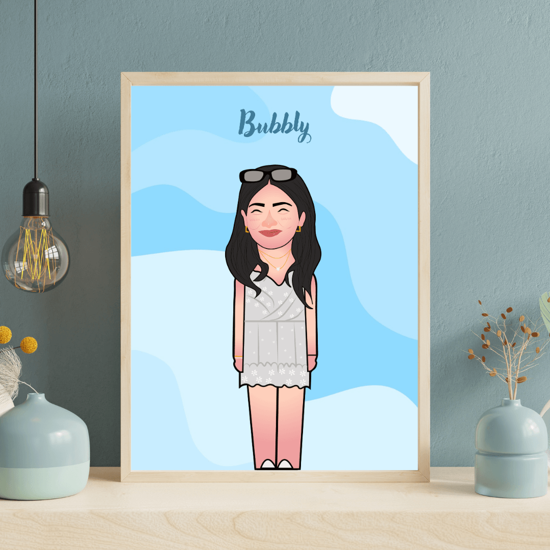 Moai Style Frame with Personalized Background