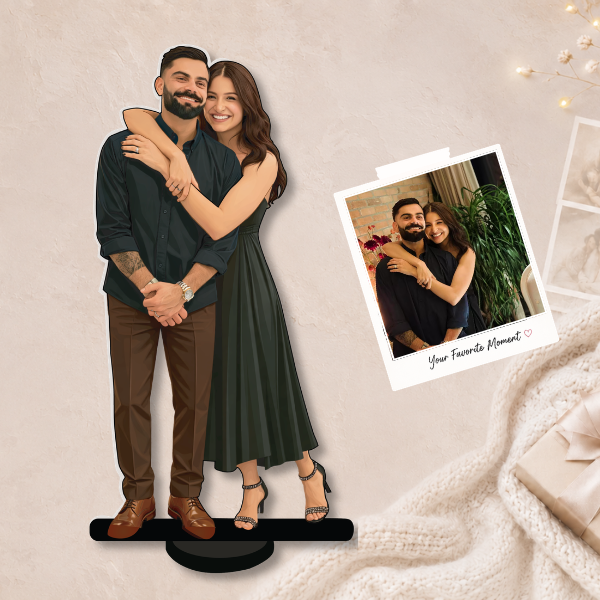 couple realistic caricature